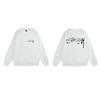 Unisex Oversized Crewneck Fleece-Lined Cotton Sweatshirt With Dice Letter Print Winter Casual Wear