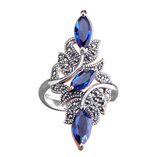 

Изысканное кольцо Прочные аксессуары Не выцветает US 7 синий