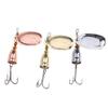 Spinner Fishing Lures with Triple Hooks Metal Lures Hard Metal Spinner Baits Fishing Accessories for Freshwater