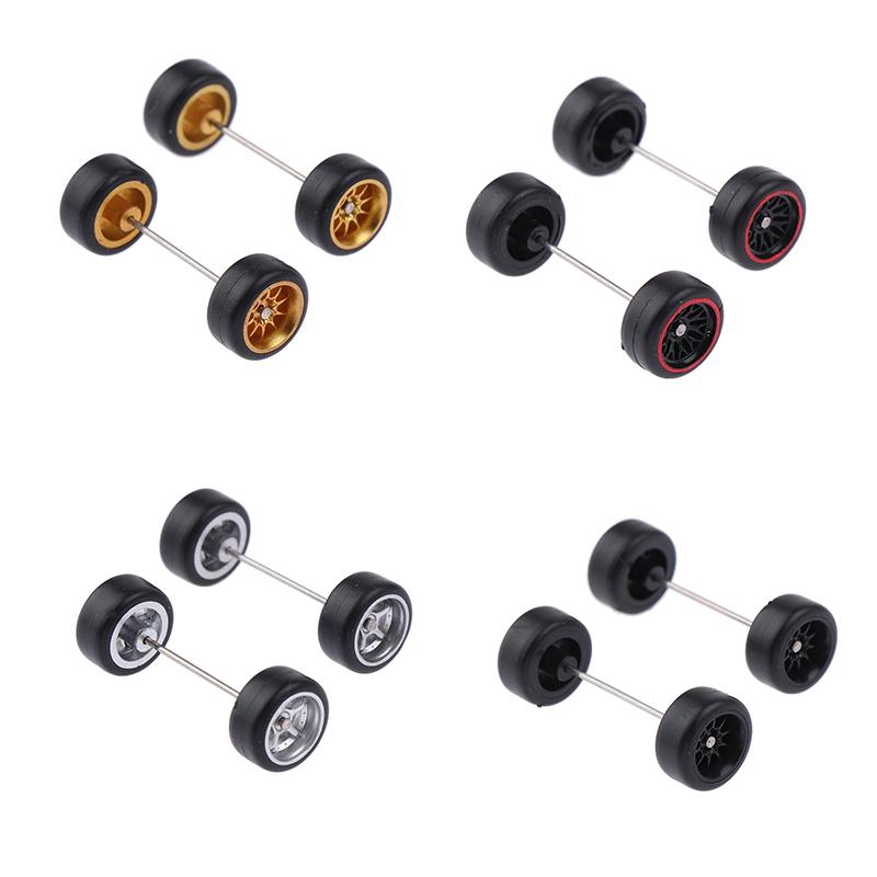 Yenilikçi Abs Temel Modifiye Parçalar Araç Oyuncak Hotwheels Tomica Mini Gt İçin 1 Set 1/64 Model Araba Lastikleri Kauçuk Lastikli