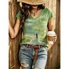 Womens V-Neck Short Sleeve Loose T-Shirt With Colorful Polka Dot Print Casual Oversized Top Daily Wear