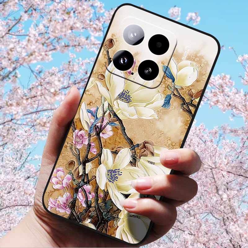 For Xiaomi 15 Pro 5G 6.73"Cases 3D Relief Soft Silicone Cover Retro Embossed for Xiaomi 15 5G Phone Mi 15pro 15 3D Soft TPU Case