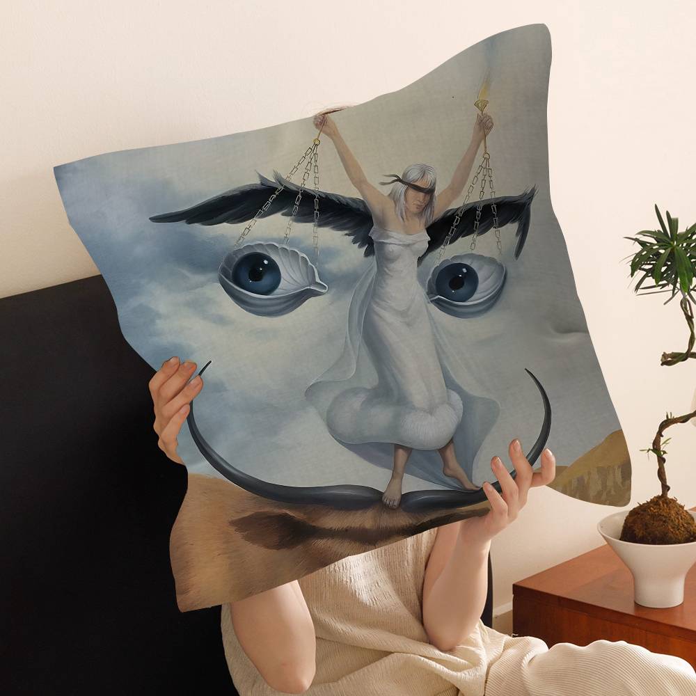 S-Salvador Dali Abstract Art Personalized Picture Text Home Decorative Pillows Household Gifts 45x45cm