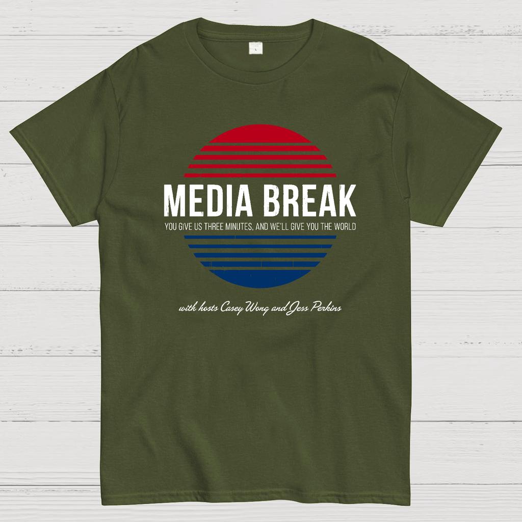 Media Break Cotton Summer Casual Cool Loose T-Shirt