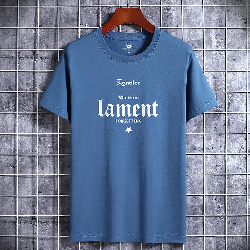 Men's Trendy Loose-Fit Printed Cotton T-Shirt