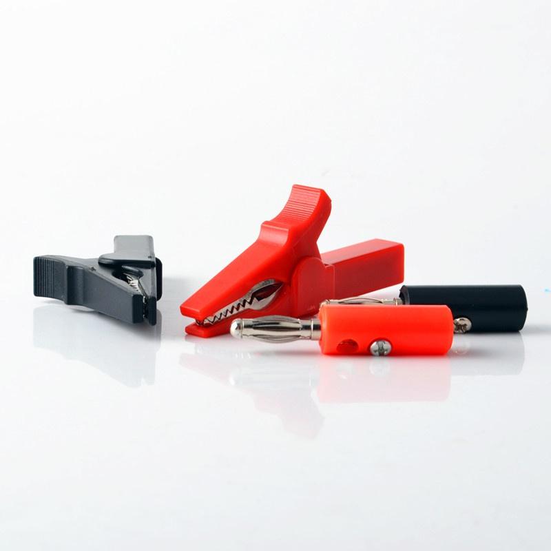 4pcs With 4mm Banana Plug Cable Clips 55mm Alligator Clip + Banana Plug Test Probe