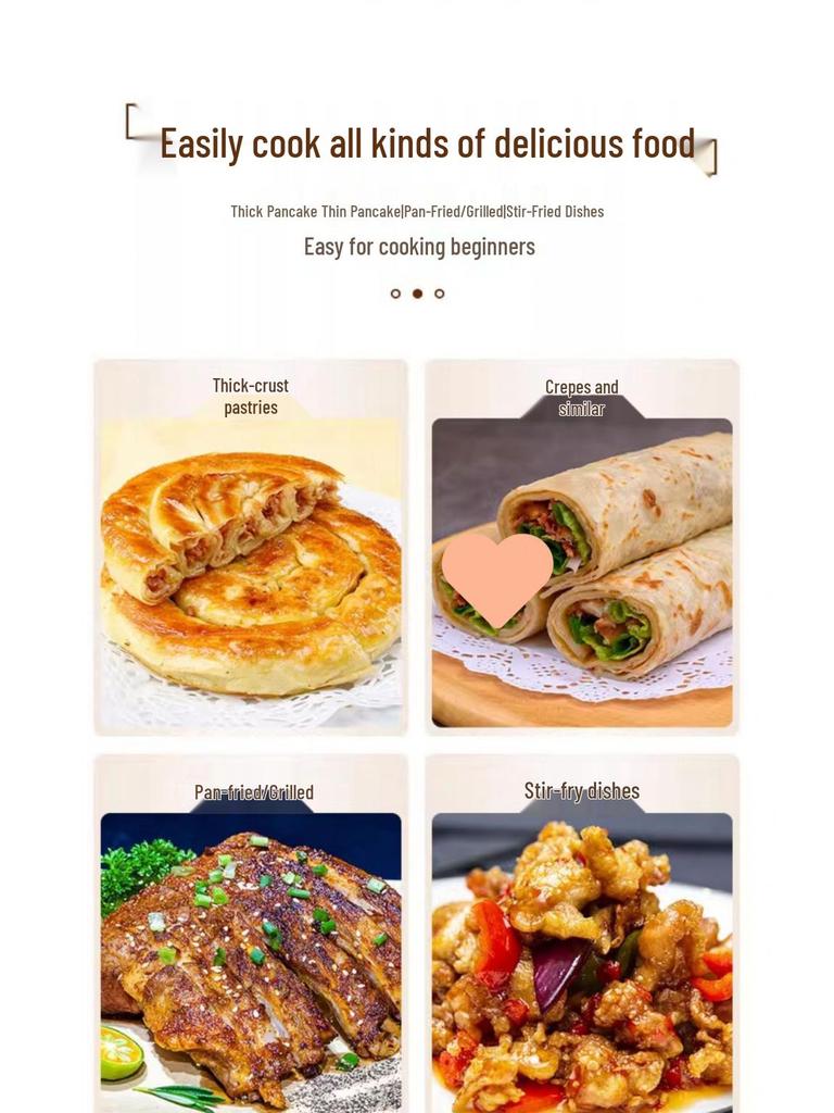 Stainless Steel Non-Stick Electric Pancake & Grill Pan - Deepened, Enlarged, Multi-functional Frying & Baking Pan.