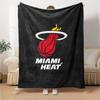 Miami Heat Theme Printed Blanket - Perfect for Couch, Bed, Travel & Outdoor Use | Machine Washable, Cozy & Durable.
