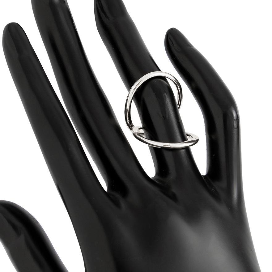 Fashion High Sense of Simplicity Ring Light Luxury Glossy Geometric Irregular Ring Ins Wind Personality Wind Tide Commuter Women's Jewellery