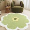 Flower Shaped Living Room Sofa Carpet Girl Bedroom Bedside Anti Slip Foot Mat Computer Desk Swivel Chair Floor Mat