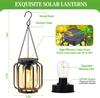 1/2/4PC Solar Powered Lantern Outdoor Solar Hanging Light with Hook Warm White Waterproof Solar Garden Lamp for Yard Porch Decor