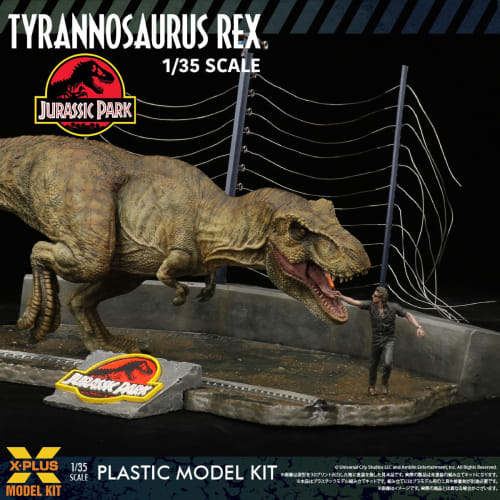 X-Plus Jurassic Park Tyrannosaurus Rex 1/35 Scale Unpainted Plastic Model Kit