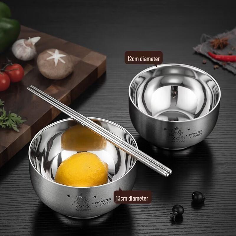 Meichu 316L Stainless Steel Insulated Kids Bowl