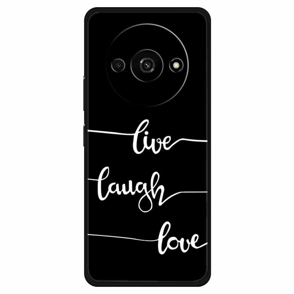 

Противоударный чехол для Xiaomi Redmi A3/Poco C61 4G с принтом, мягкий ТПУ чехол для телефона Live Laugh Love