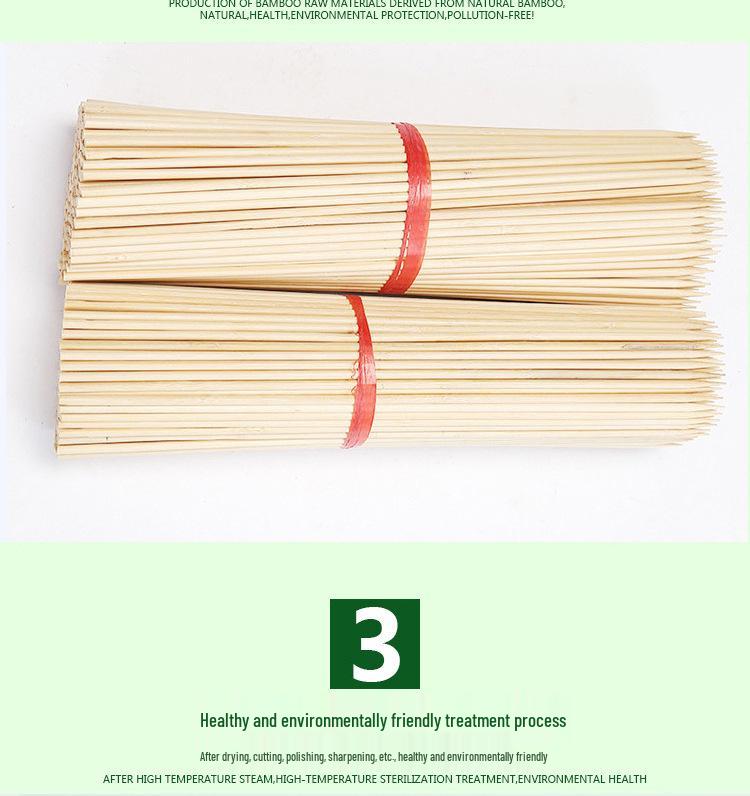 Bamboo Skewers: 5.0mm x 30-50cm for BBQ, Potato Tower, Large Meat, or Marshmallows