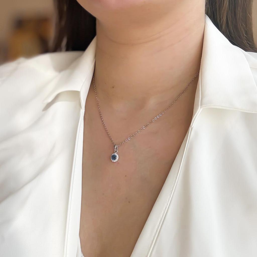 Silver Pendant with Nano Tanzanite 1.587ct (2157267)