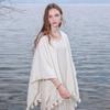 Women's Knit Tassel Cape Shawl