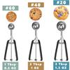 Stainless Steel Ice Cream Scoop For Baking Cookie Scoop, Trigger Release, Cookie Dough Scoop, Anti-Slip Spring-Trip Kitchen Tool