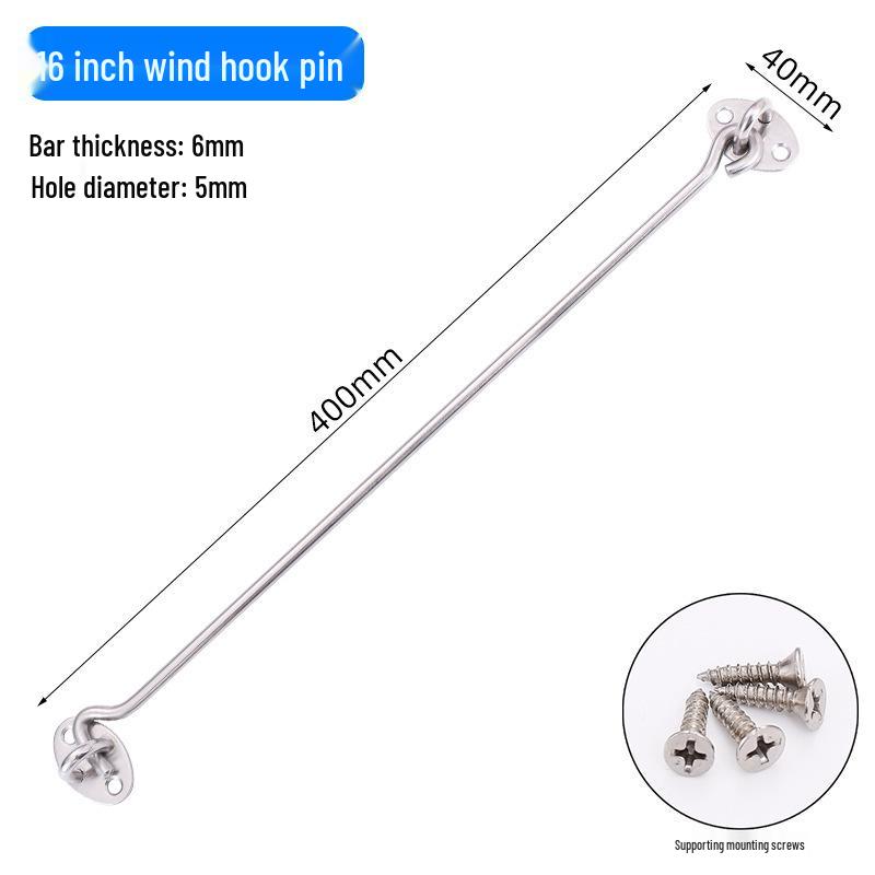 

Засов и крючок из нержавеющей стали для двери, не требующие сверления.