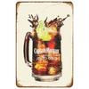 Captain Vintage Tin Sign Wall Art Retro Spiced Rum Home Bar Decor