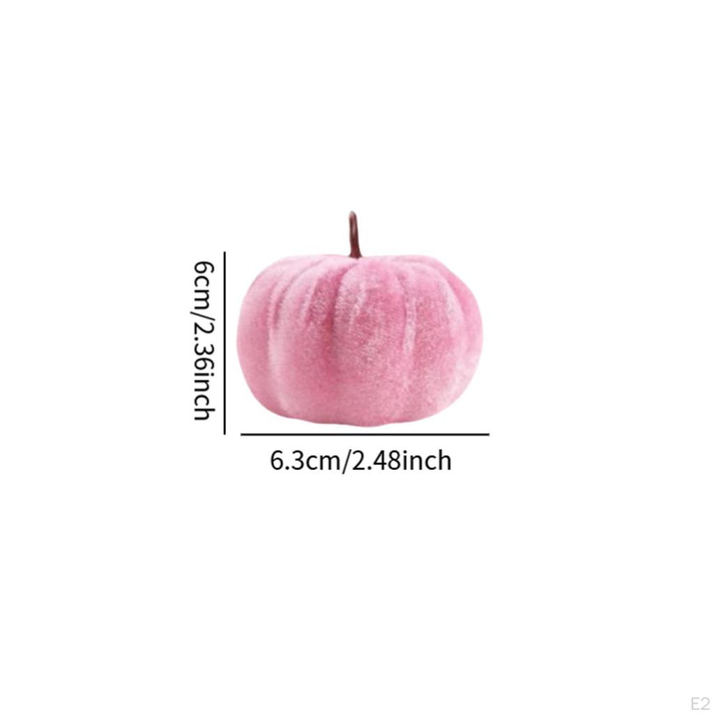 5Pcs Halloween Velvet Pumpkins Decoration Artificial Pumpkin Fall Decor for DIY Crafts