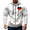 Herren Sport Casual Hoodie Hoodie Cardigan Reißverschluss Multi-Pocket Hoodie Mantel