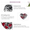 WOSTU 925 Sterling Silver Warm Family Classic Heart-shaped Charm Beads for Women Festival Gift