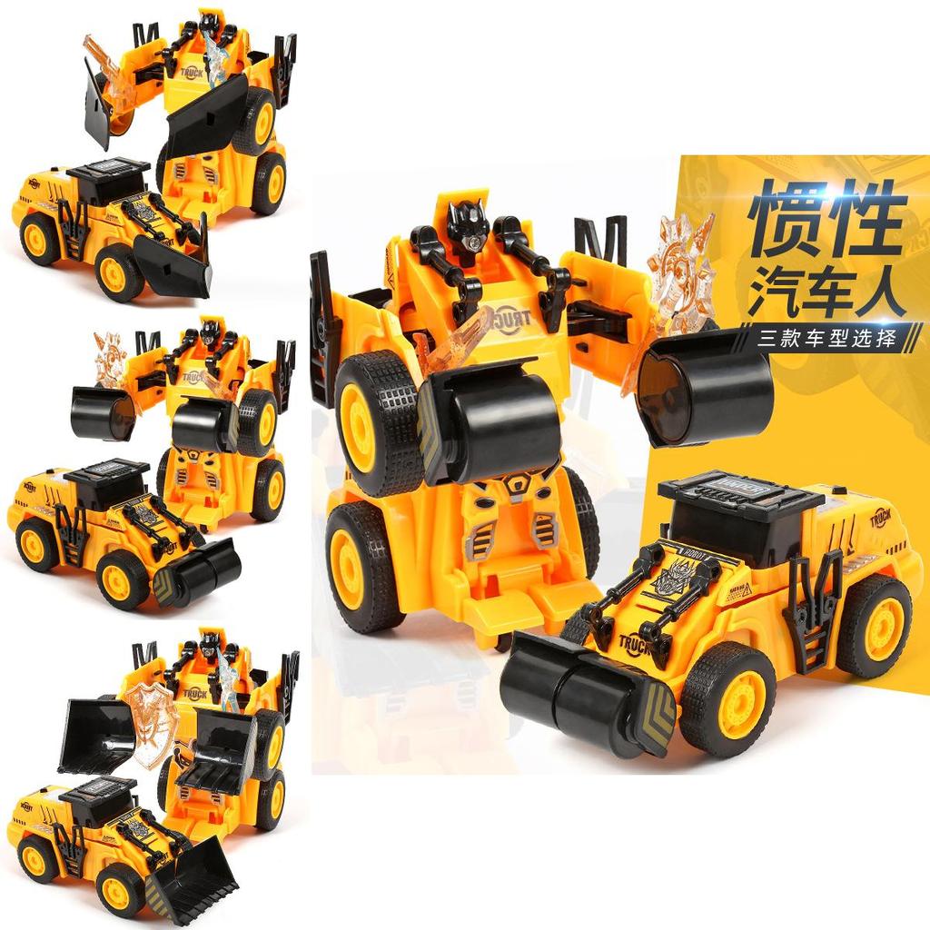 Inertia Oneclick Transforming Construction Vehicle Toy For Kids With Impact And Creative Play