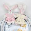 Cute Plush Rabbit Keychain Cartoon Doll Toy Big Ear Rabbit Pendant Keyring for Women Couple Bag Ornament Car Key Chain