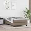 Maison Exclusive - Slatted Bed Base with Taupe Mattress 90x200 Cm Fabric