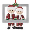 Crafted Resin Beautifully Family Photo Frame For Christmas Featuring Colorful Characters Santa
