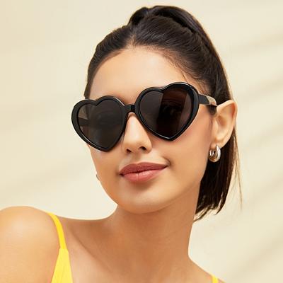 Heart Shaped Sunglasses for Women Men Cute Fashion Decorative Sun Shades Beach Wedding Party Glasses for Music Festival and Halloween