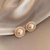 2024 High-End Pearl Stud Earrings: French Light Luxury Style for Women