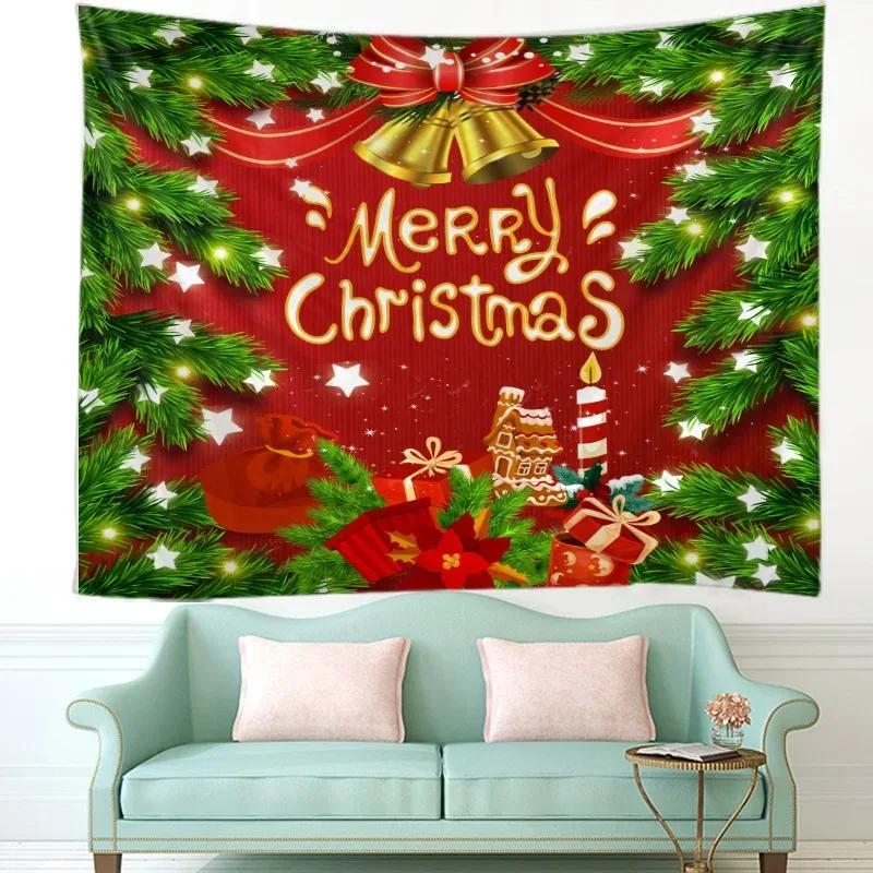 Christmas Snowy Landscape Home Living Room Bedroom Wall Decoration Tapestry