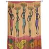 African Women Fruit Basket Ethnic Tulle Sheer Window Curtains for Living Room Kitchen Children Bedroom Voile Hanging Curtain