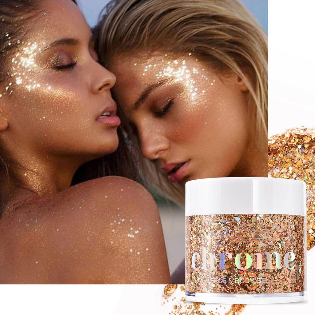 Glitters Gel For Face And Body Sparkling Festival Cosmetic Sequins Accesories Ornament for Party Face Hair and Makeup