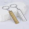 For Office And School Supplies (Anti-loss Measuring Ruler) Stainless Steel Mini Ruler With Keychain - Measuring Tool