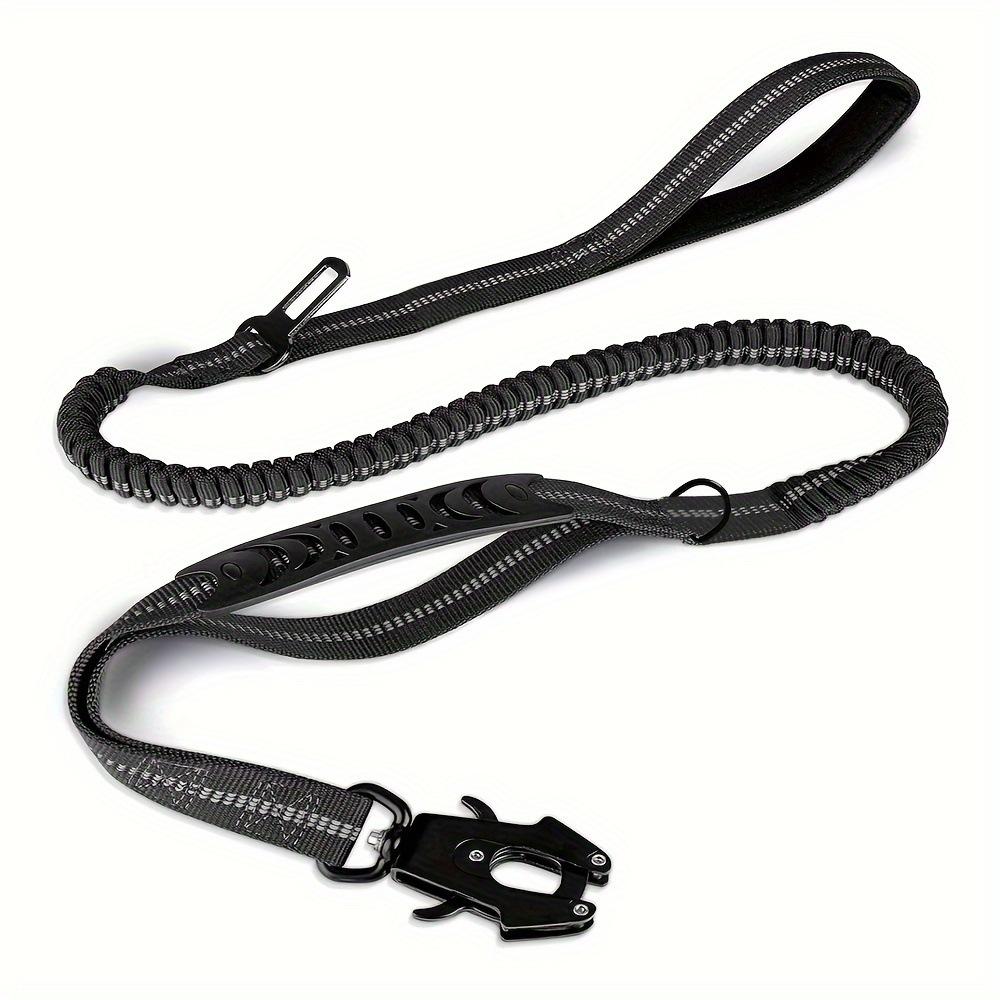 

Dog frog buckle leash elastic rope nylon buffer reflective walking dog training rope чёрный
