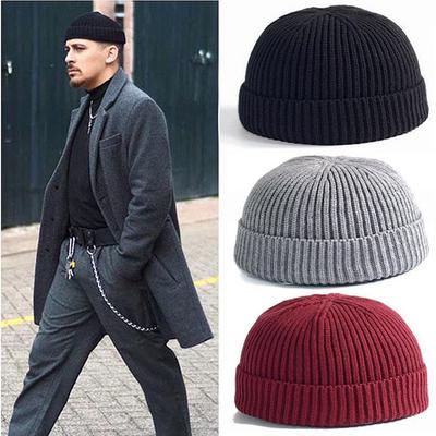 Knitted Warm Hats Unisex Fashion Beanies Caps Pure Color Winter Autumn Knitted Hat Ski Bonnet Hip-Hop Caps