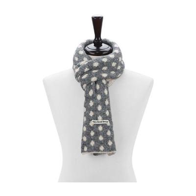 Elkate Women's Muffler Neck Warmer Dot Autumn Winter Knit Reversible Scarf LNM245