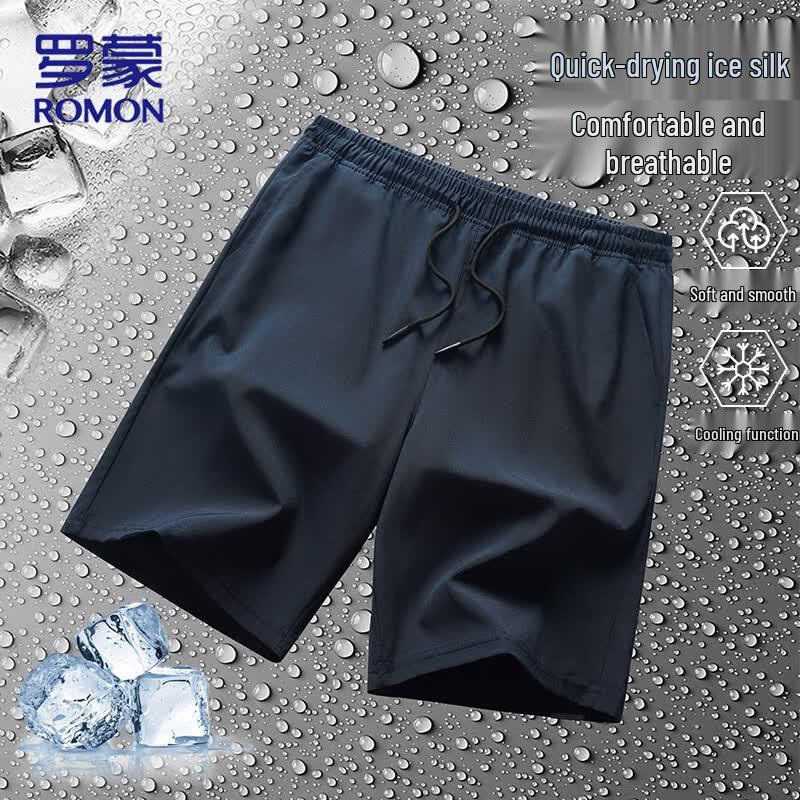 ROMON Men's Ice Silk Quick-Dry Sports Shorts