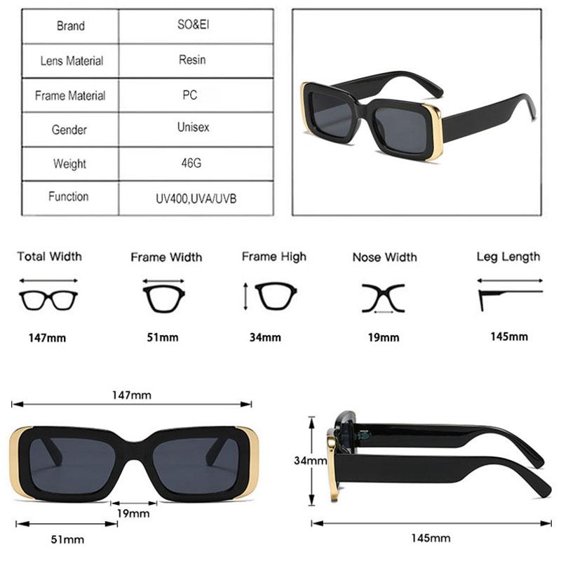 Ins Popular Fashion Square Sunglasses Women Retro Brand Designer Jelly Color Shades UV400 Men Gradient Sun Glasses