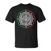 Aztec Mayan Calendar Sun Stone Distressed Mexico Flag T Shirt Mazezy Vintage Washed Versatile Stretched Comfortable Breathable