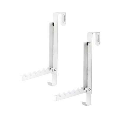 Double,Hook Folding Door Storage Stand , Multi,Functional Metal Door Clothes Drying Rack, Portable Coat Hanger for Home Bedroom Space,Saving