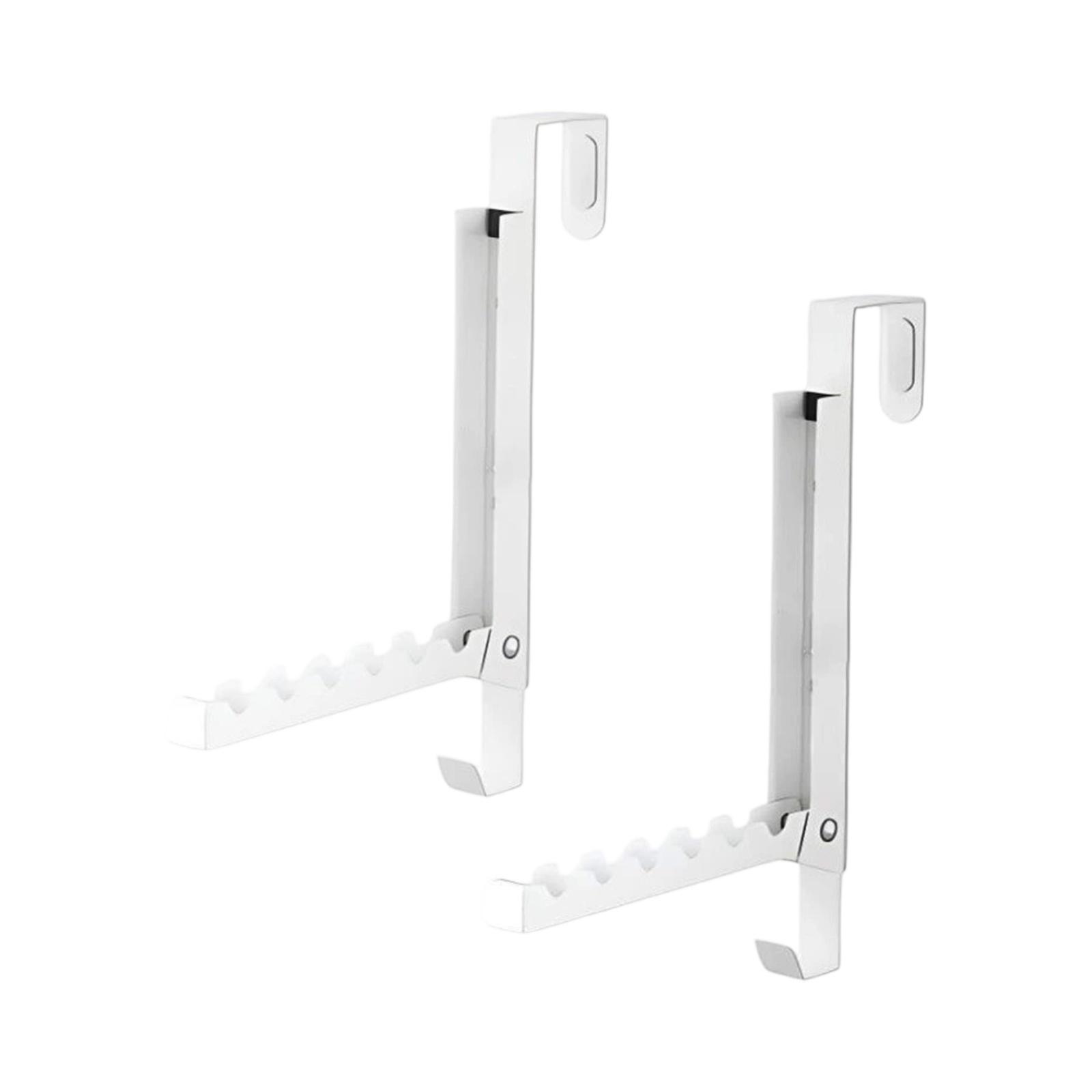 

Багатофункціональна металева стійка-сушарка для одягу на двері з подвійними гачками - Портативна вішалка для одягу для дому, спальні, економія місця One Size білий