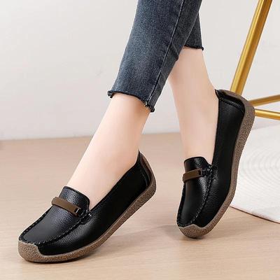 Zapatos casuales de mujer, mocasines planos de cuero sin cordones, zapatillas de enfermera, zapatillas de deporte para mujer, 2024