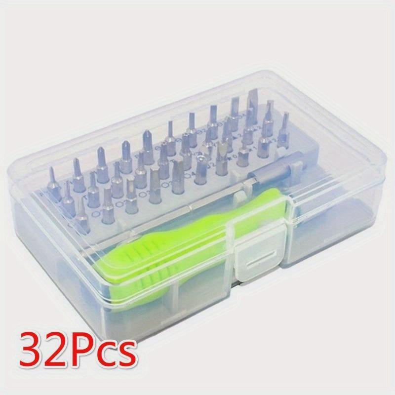 

Набор инструментов для ремонта, 32 шт./набор, Набор прецизионных мини-магнитных отверточных бит для телефона, мобильного телефона, iPad, камеры зелёный