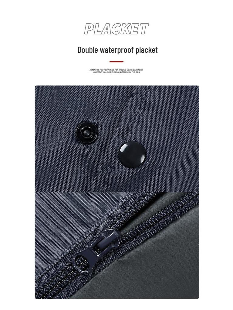 Men's Hooded Mid-Length Oxford Raincoat with Brim - Heavy Duty and Rainproof