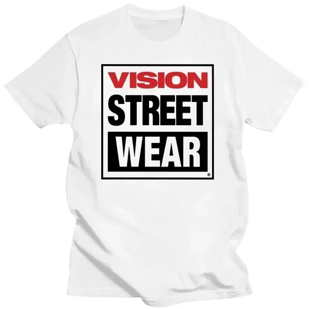 New 100% Cotton Men's Visual Street Wear T-shirt Visual Street Wear T-shirt Blank Vintage Summer Top Suitable for Men's T-shirts