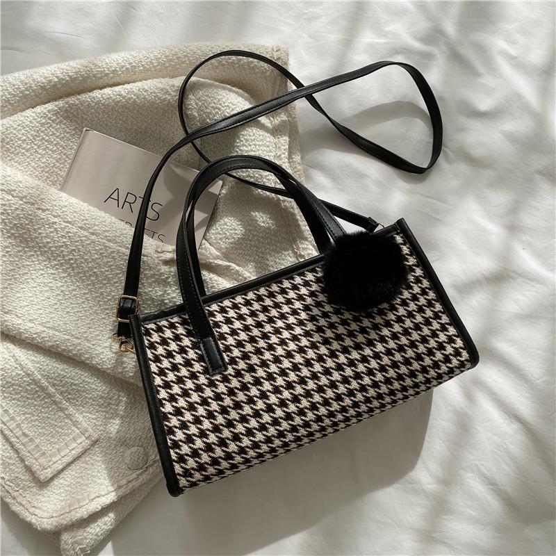 

Large Capacity Plush Tote Bag Women s Handbag 2023 Spring New Fashion Street Trend Shoulder Crossbody Bag Black